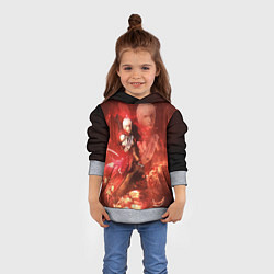 Толстовка-худи детская Молодой Данте, цвет: 3D-меланж — фото 2