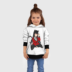 Толстовка-худи детская Jabami Yumeko, цвет: 3D-черный — фото 2