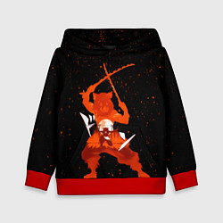 Толстовка-худи детская Иноске Хашибира Kimetsu no Yaiba, цвет: 3D-красный