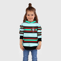 Толстовка-худи детская Сборная Португалии, цвет: 3D-черный — фото 2