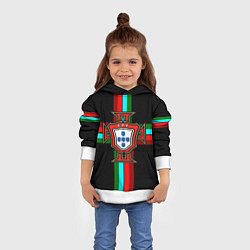 Толстовка-худи детская Сборная Португалии, цвет: 3D-белый — фото 2