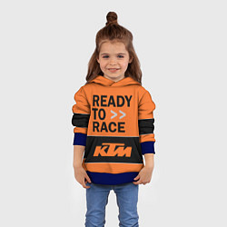 Толстовка-худи детская KTM READY TO RACE Z, цвет: 3D-синий — фото 2
