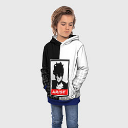 Толстовка-худи детская СОН ДЖИН ВУ SOLO LEVELING, цвет: 3D-синий — фото 2