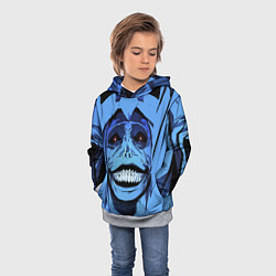 Толстовка-худи детская ПОДНЯТИЕ УРОВНЯ В ОДИНОЧКУ, цвет: 3D-меланж — фото 2