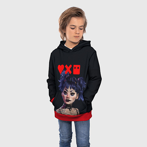 Детская толстовка Love, Death and Robots Lora Z / 3D-Красный – фото 3