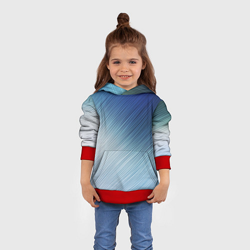 Детская толстовка Текстура Оттенки льда / 3D-Красный – фото 4