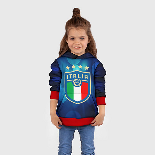 Детская толстовка Сборная Италии / 3D-Красный – фото 4