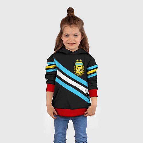 Детская толстовка Сборная Аргентины / 3D-Красный – фото 4