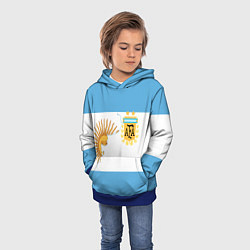 Толстовка-худи детская Сборная Аргентины, цвет: 3D-синий — фото 2