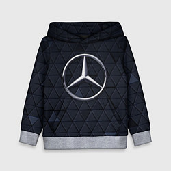 Толстовка-худи детская MERCEDES BENZ 3D Geometry 3Д, цвет: 3D-меланж