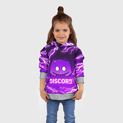 Толстовка-худи детская DISCORD ДИСКОРД МОЛНИЯ, цвет: 3D-меланж — фото 2