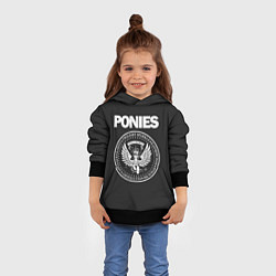 Толстовка-худи детская Pony x Ramones, цвет: 3D-черный — фото 2