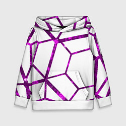 Толстовка-худи детская Hexagon, цвет: 3D-белый