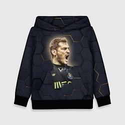 Толстовка-худи детская Iker Casillas, цвет: 3D-черный