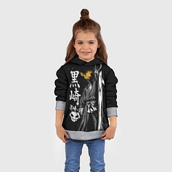 Толстовка-худи детская Bleach, Ичиго с мечом, цвет: 3D-меланж — фото 2