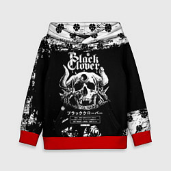 Толстовка-худи детская Чёрный клевер череп демона, цвет: 3D-красный