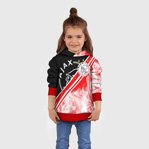 Детская толстовка FC AJAX AMSTERDAM ФК АЯКС / 3D-Красный – фото 4
