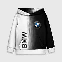 Толстовка-худи детская Black and White BMW, цвет: 3D-белый
