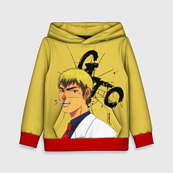 Толстовка-худи детская Крутой учитель Онидзука, цвет: 3D-красный