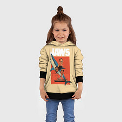 Толстовка-худи детская Челюсти, цвет: 3D-черный — фото 2