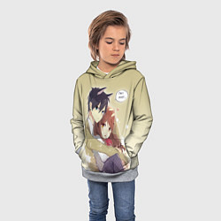 Толстовка-худи детская Хоримия, цвет: 3D-меланж — фото 2
