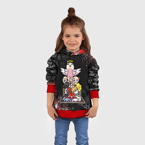 Детская толстовка The Binding of Isaac ИСААК / 3D-Красный – фото 4