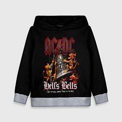 Толстовка-худи детская ACDC Hells Bells, цвет: 3D-меланж