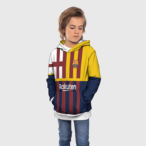 Детская толстовка BARCELONA FC БАРСЕЛОНА ФК BARCA / 3D-Белый – фото 3