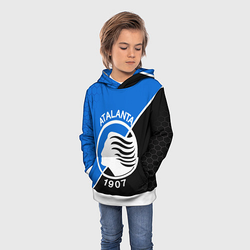 Детская толстовка FC ATALANTA ФК АТАЛАНТА / 3D-Белый – фото 3