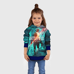 Толстовка-худи детская Баттлфилд 2042, цвет: 3D-синий — фото 2