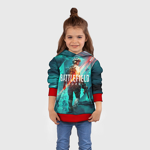 Детская толстовка Баттлфилд 2042 / 3D-Красный – фото 4