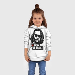 Толстовка-худи детская In Dude we trust, цвет: 3D-белый — фото 2