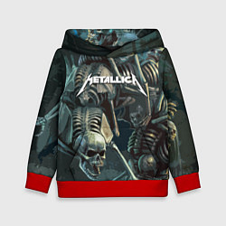 Толстовка-худи детская Metallica Metal Skull, цвет: 3D-красный