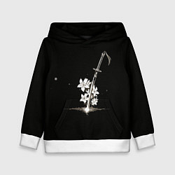 Толстовка-худи детская Nier - Sword and Flowers, цвет: 3D-белый