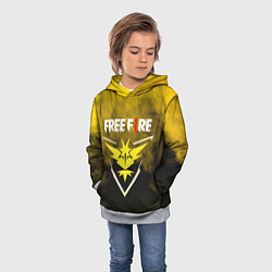 Толстовка-худи детская FREEFIRE YELLOW SMOKE Z, цвет: 3D-меланж — фото 2