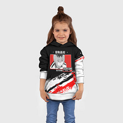 Толстовка-худи детская Кенма Козуме Haikyuu!!, цвет: 3D-белый — фото 2