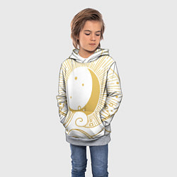 Толстовка-худи детская Море, цвет: 3D-меланж — фото 2