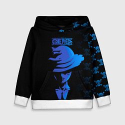 Толстовка-худи детская Манки Д Луффи One Piece, цвет: 3D-белый
