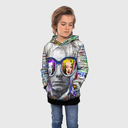Толстовка-худи детская Andy Warhol Энди Уорхол, цвет: 3D-черный — фото 2