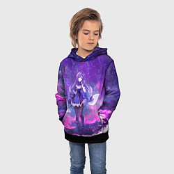 Толстовка-худи детская Genshin Impact Кэ Цин, цвет: 3D-черный — фото 2