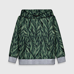 Толстовка-худи детская Листья, цвет: 3D-меланж