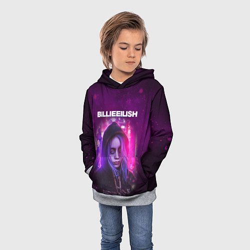 Детская толстовка BILLIE EILISH GLITCH Z / 3D-Меланж – фото 3