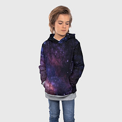 Толстовка-худи детская Звёздное небо, цвет: 3D-меланж — фото 2