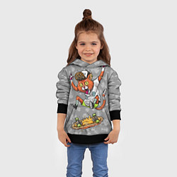 Толстовка-худи детская SK8CAT, цвет: 3D-черный — фото 2