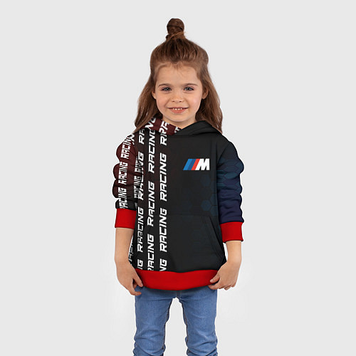 Детская толстовка BMW - Racing Pattern on left / 3D-Красный – фото 4