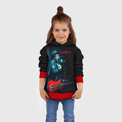 Детская толстовка Агата Кристи Глеб Самойлов / 3D-Красный – фото 4