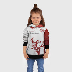 Толстовка-худи детская Агата Кристи Второй фронт, цвет: 3D-черный — фото 2