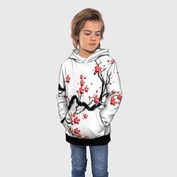 Толстовка-худи детская САКУРА ЦВЕТЁТ И БЛАГАУХАЕТ, цвет: 3D-черный — фото 2