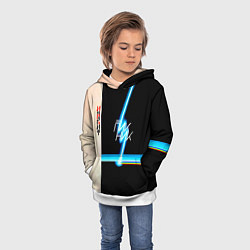 Толстовка-худи детская ИЕРОГЛИФ группа Пикник, цвет: 3D-белый — фото 2