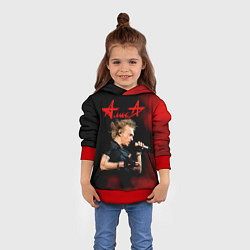 Толстовка-худи детская Константин Кинчев - Алиса, цвет: 3D-красный — фото 2